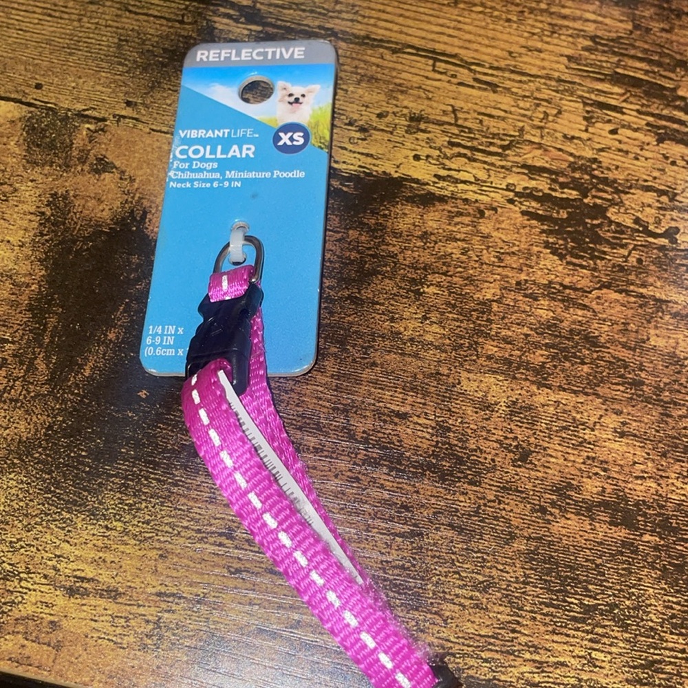 Vibrant life reflective dog collar small pet